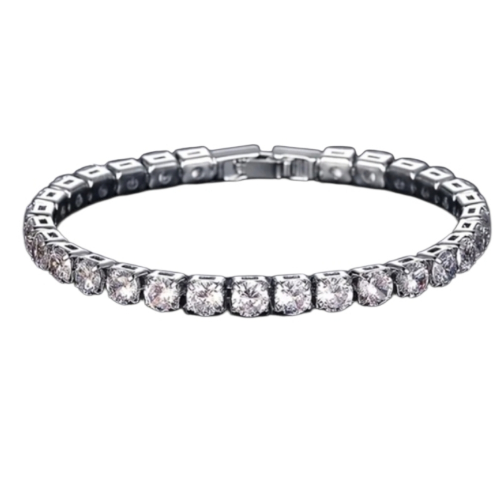 Sterling Silver CZ Diamond Tennis Bracelet